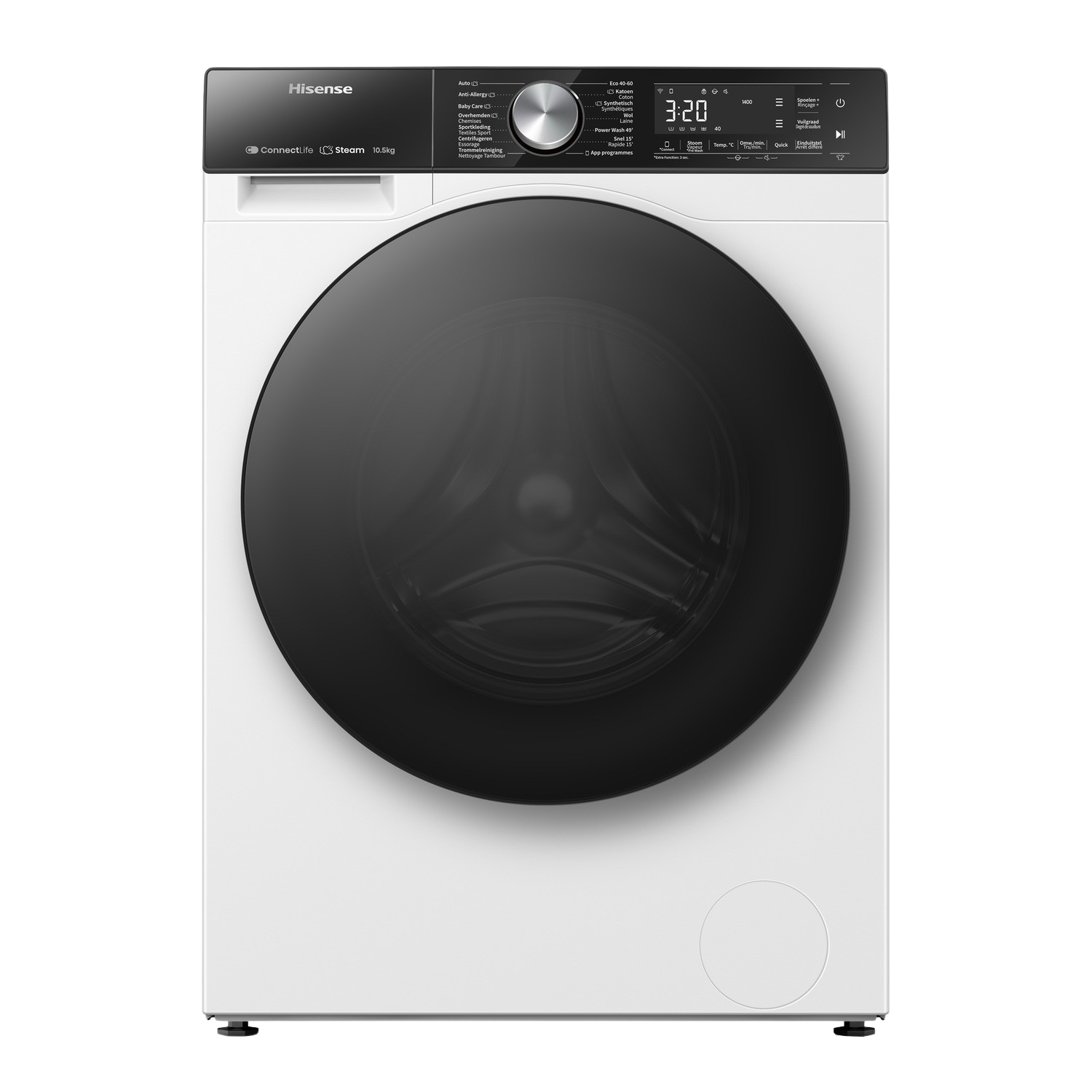 HISENSE WF5S1043BW –  Wasmachine Voorlader – 10.5 kg – 1400 rpm – 72 dB