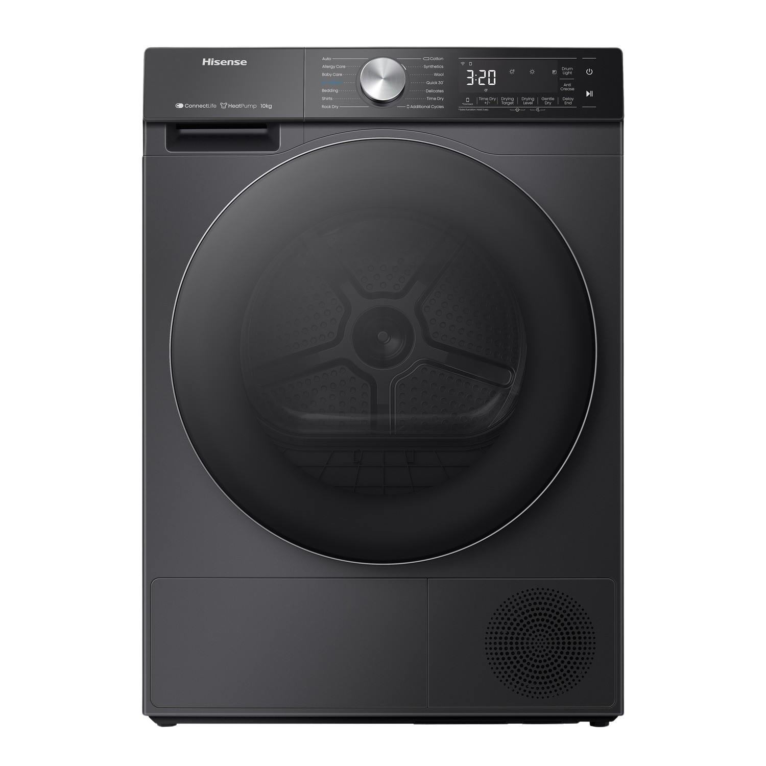HISENSE DH5S102BB –  Warmtepompdroger – 10 kg – 64 dB – Energielabel C