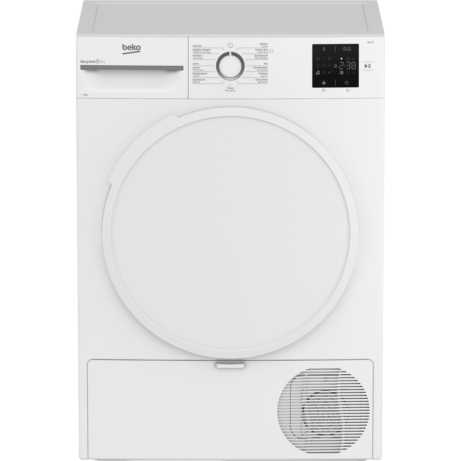 BEKO BM3T3722W –  Warmtepompdroger – 7 kg – 64 dB – Energielabel E