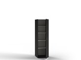 Wastoren WSCI58-45-S Diepe Legplanken voor Hoge Opbergkast - 45 cm breed - 3 Stuks - Zwart