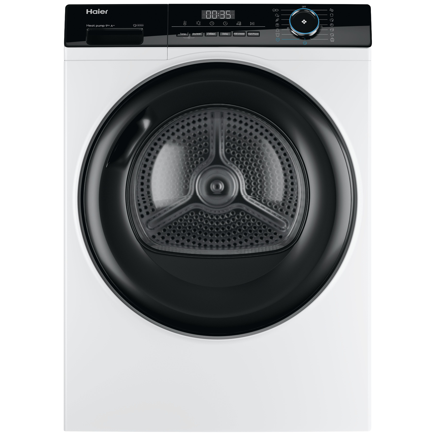 HAIER HD90-A2939 -S IPRO 3 DRY 9KG –  Warmtepompdroger – 9 kg – 65 dB – Energielabel E