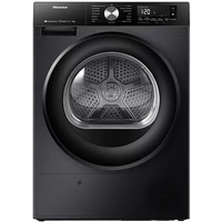 Hisense Dh3s902bb3 - Warmtepompdroger - 9 Kg - Steamtech & Wi-fi - 64 Db - Energieklasse A+++ - Zwart | Welhof; Dé Outlet Store Van De Benelux